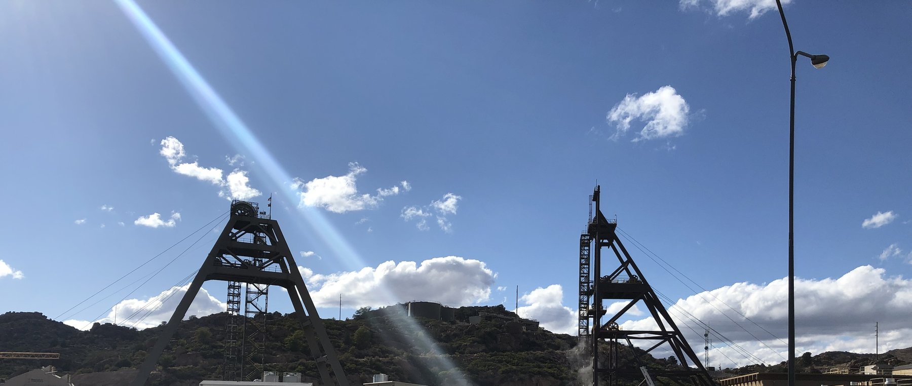 Mine headframe at an Arizona copper operation